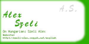 alex szeli business card